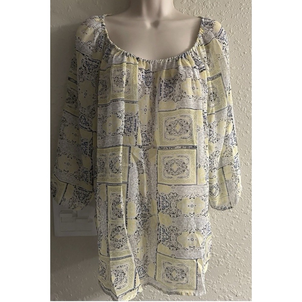 Large Daisy Fuentes Sassy Multi Top #1341*8 excellent Condition